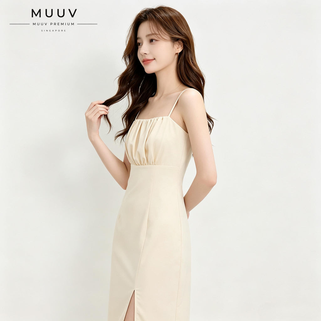 Square Neck Cami Midi Dress