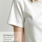 Cotton Cropped T Shirt Short Sleeve
