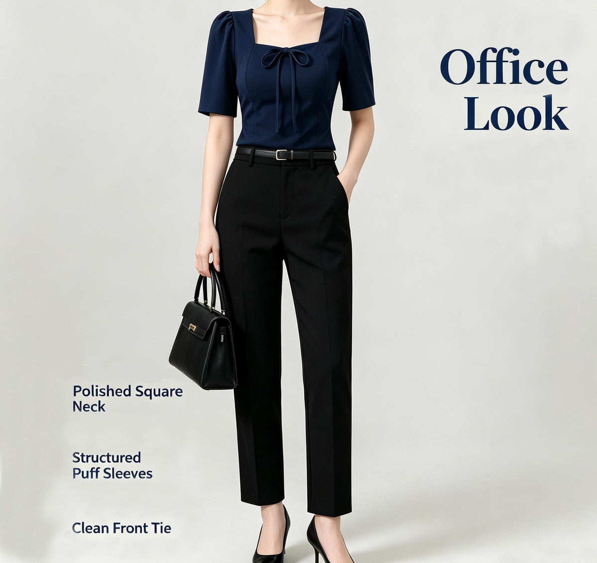 Square Neck Puff Sleeve Blouse