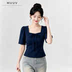 Square Neck Puff Sleeve Blouse