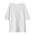 Unisex Oversized Round Neck Solid Cotton Short Sleeve Tee