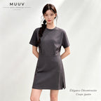 Short Sleeve Crew Neck Mini T Dress