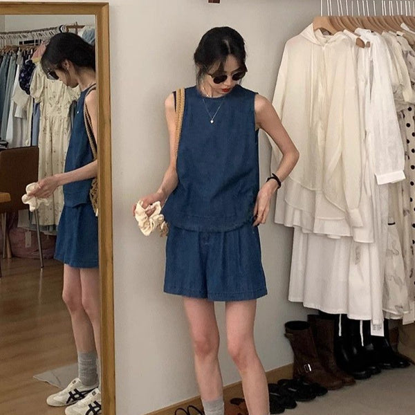 Muuv-It Summer Denim Two-Piece Set