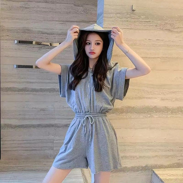 Muuv-It Casual Wide-Leg Shorts Jumpsuit