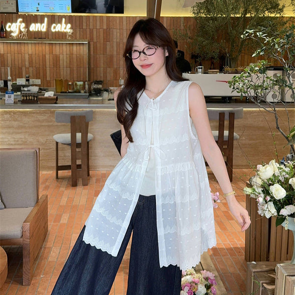 Muuv-It Embroidery Layered Smock Skirt Dress