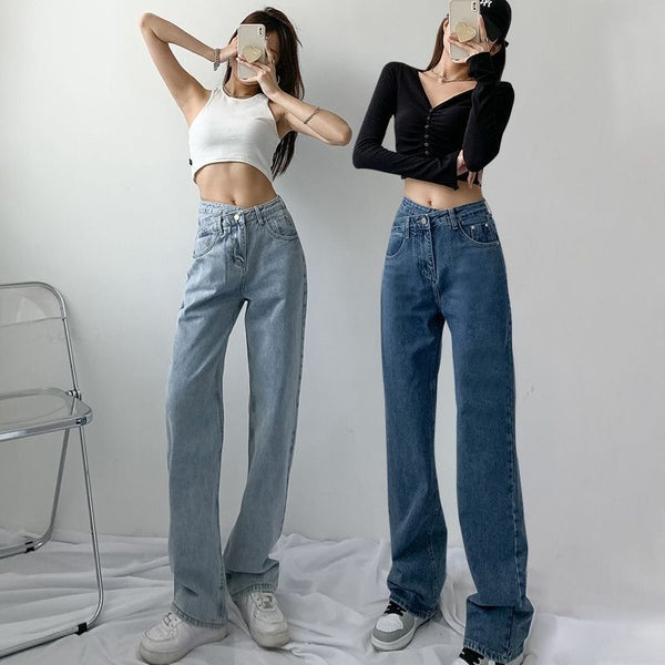 Muuv-It Irregular Loose Straight Jeans