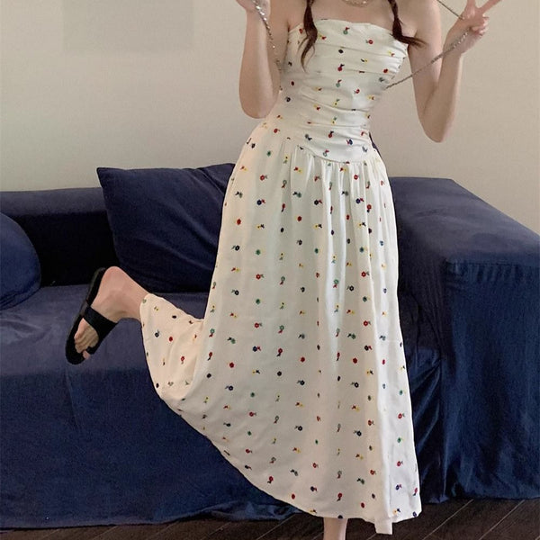 Muuv-It Floral Tube Top Maxi Dress