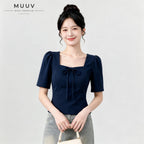 Square Neck Puff Sleeve Blouse