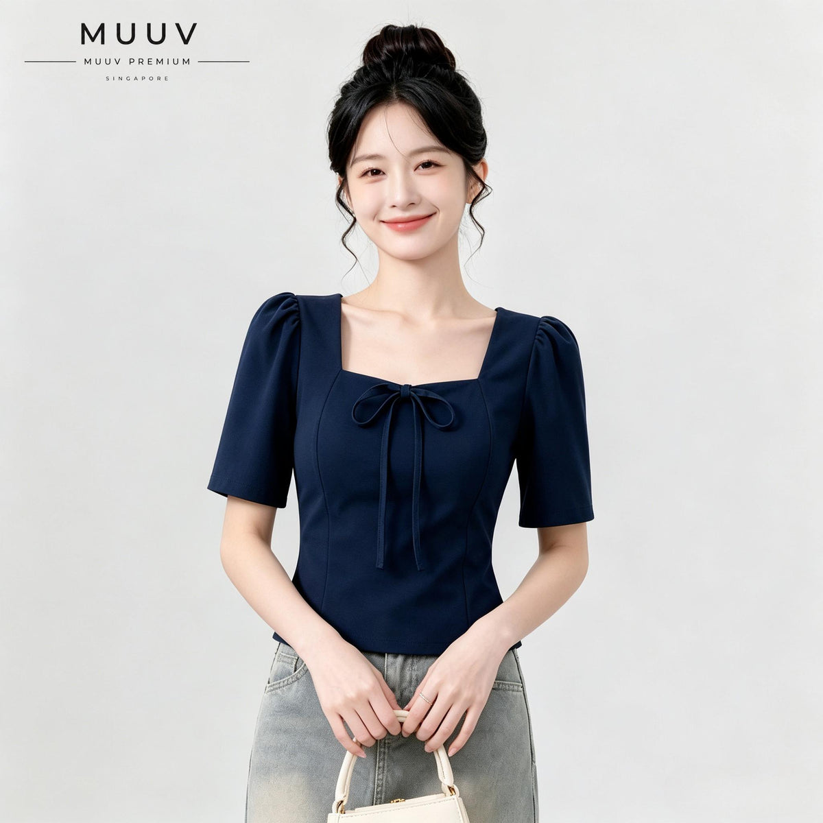 Square Neck Puff Sleeve Blouse