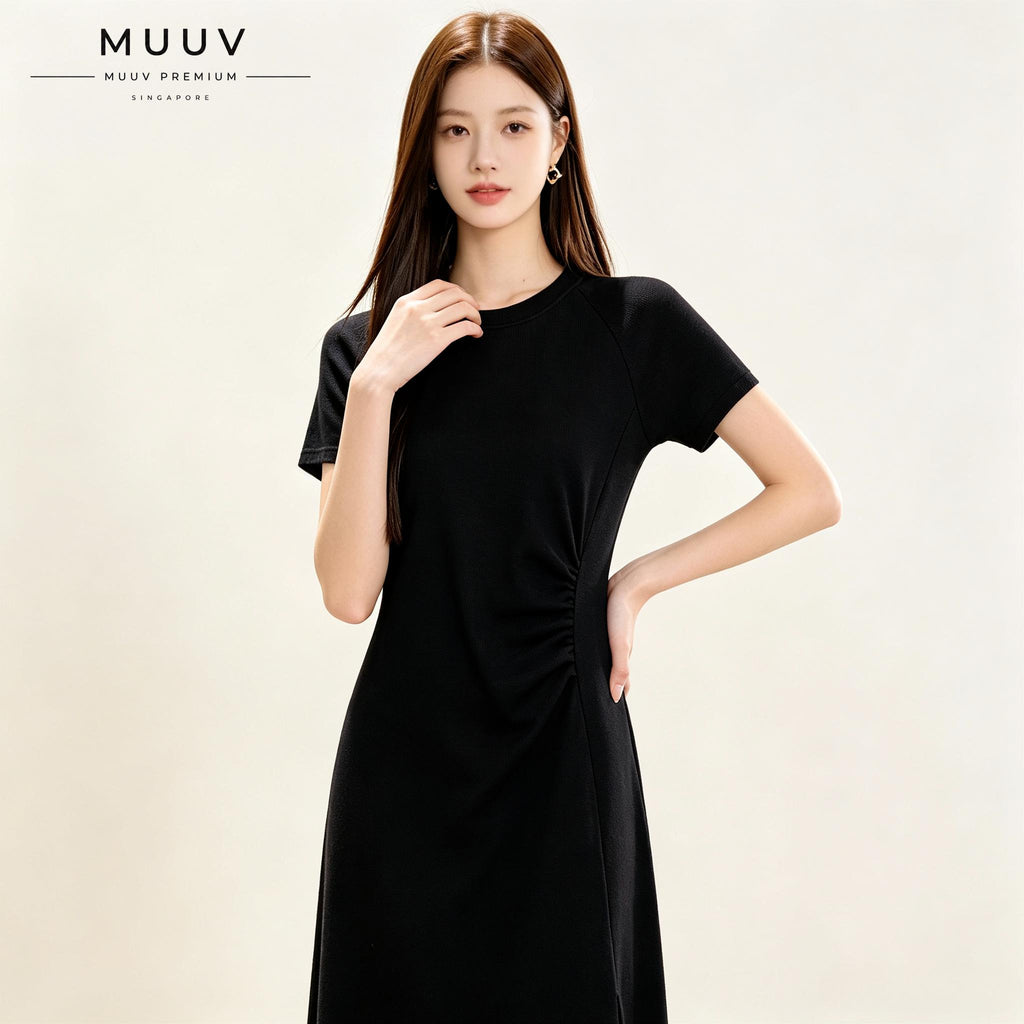 Ruched Waist Knit Dress