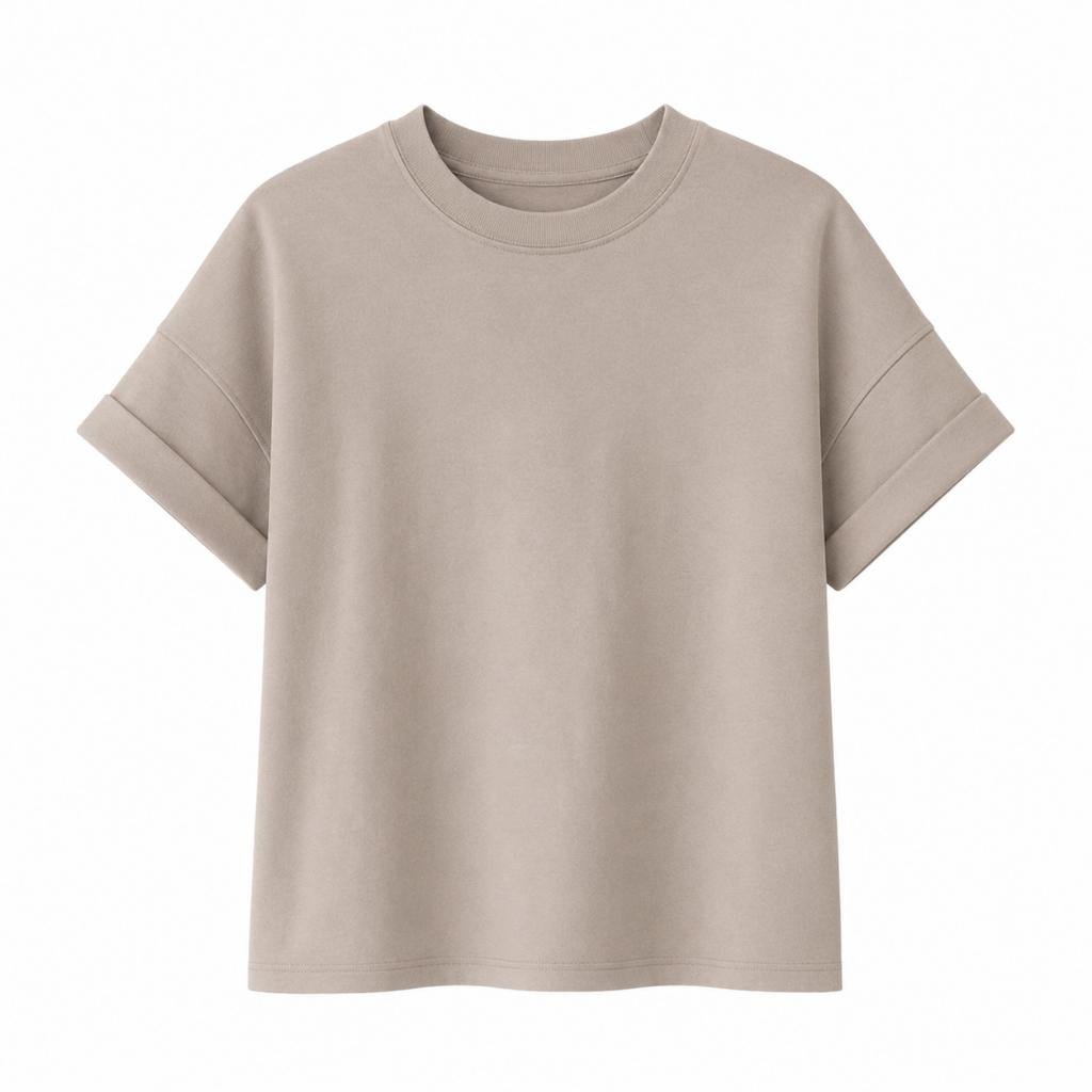 Classic Cuff Craft Crew Neck Short Sleeve Tee