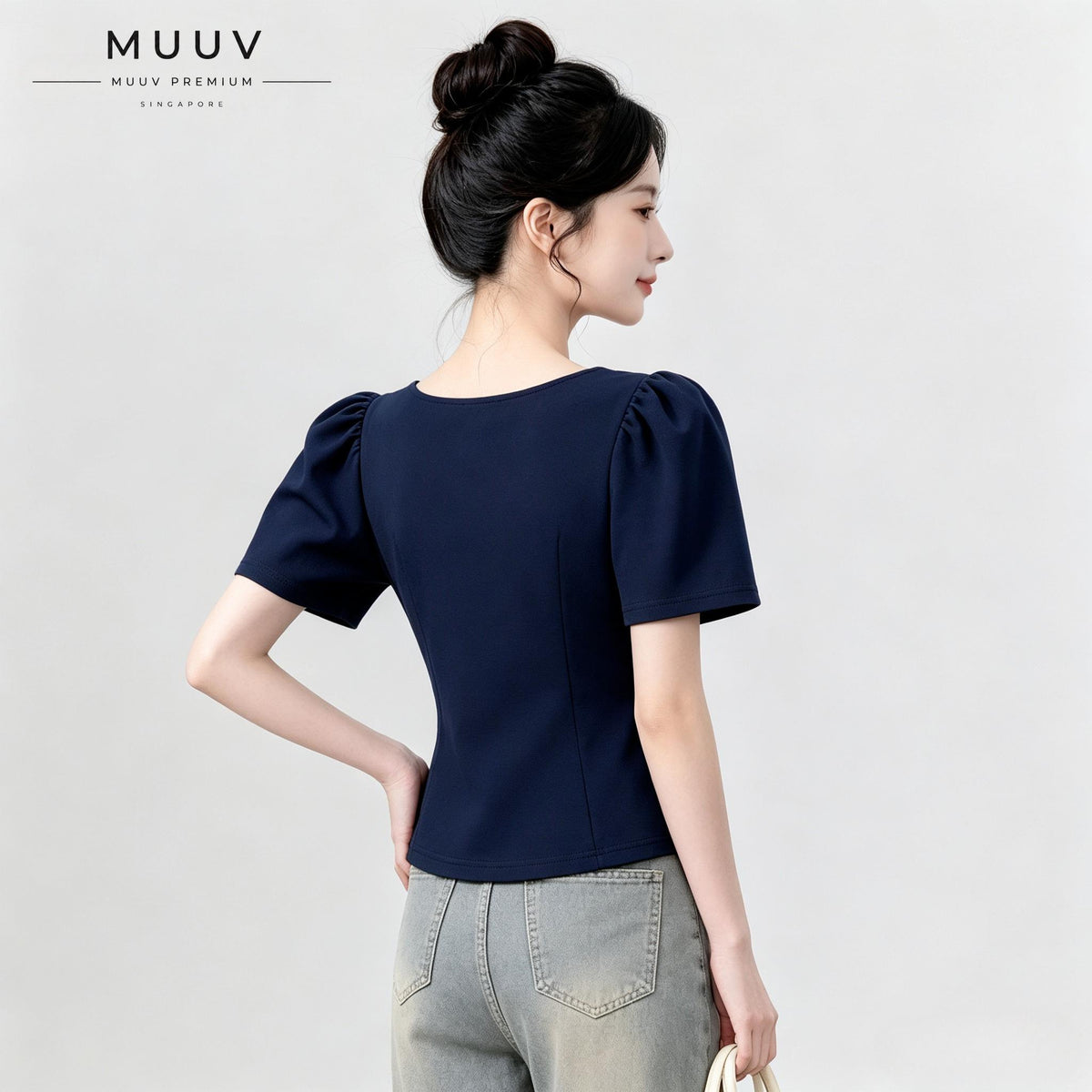 Square Neck Puff Sleeve Blouse