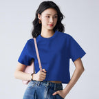Cotton Cropped T Shirt Short Sleeve