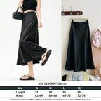 Glossy Silk-Feel Satin Skirt