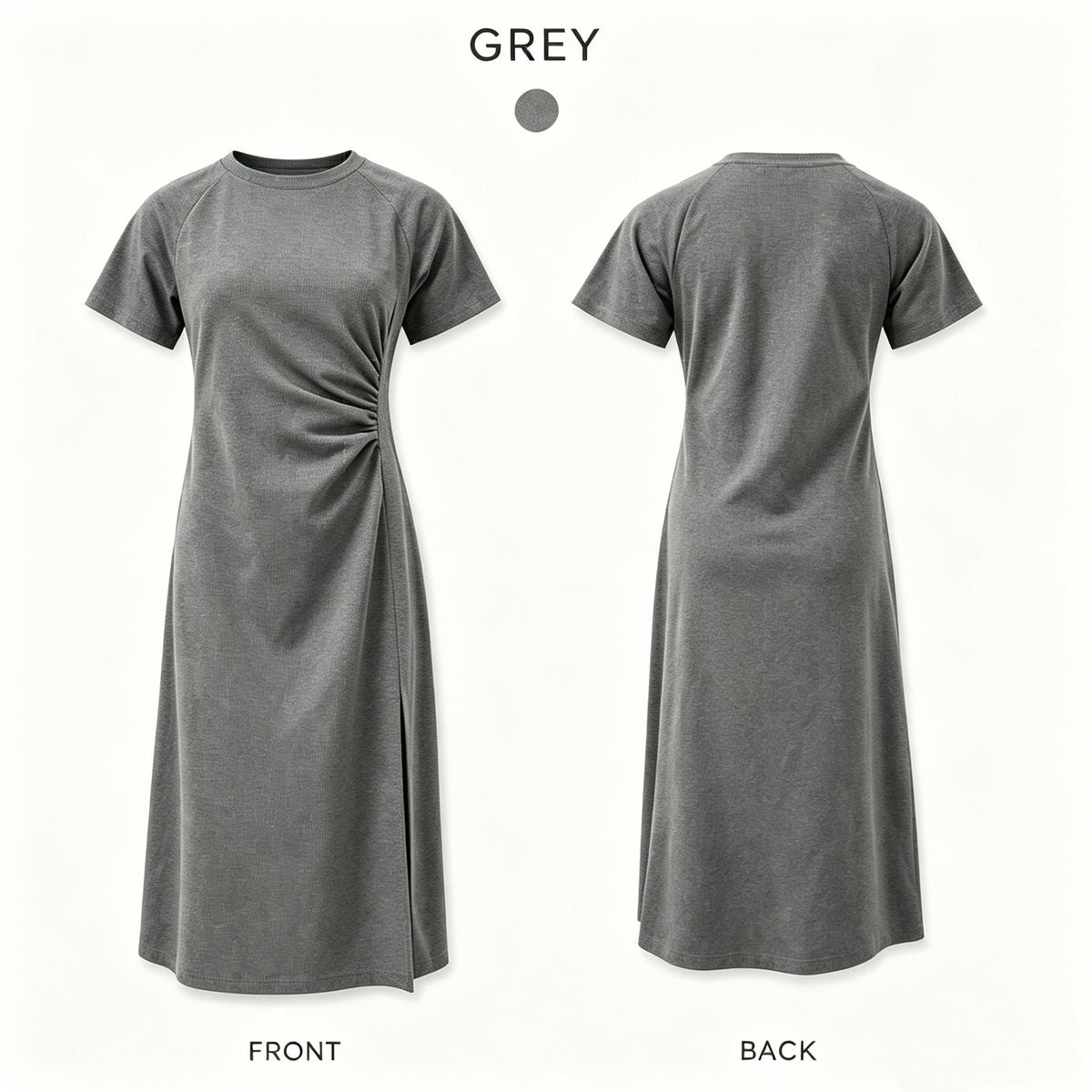 Ruched Waist Knit Dress