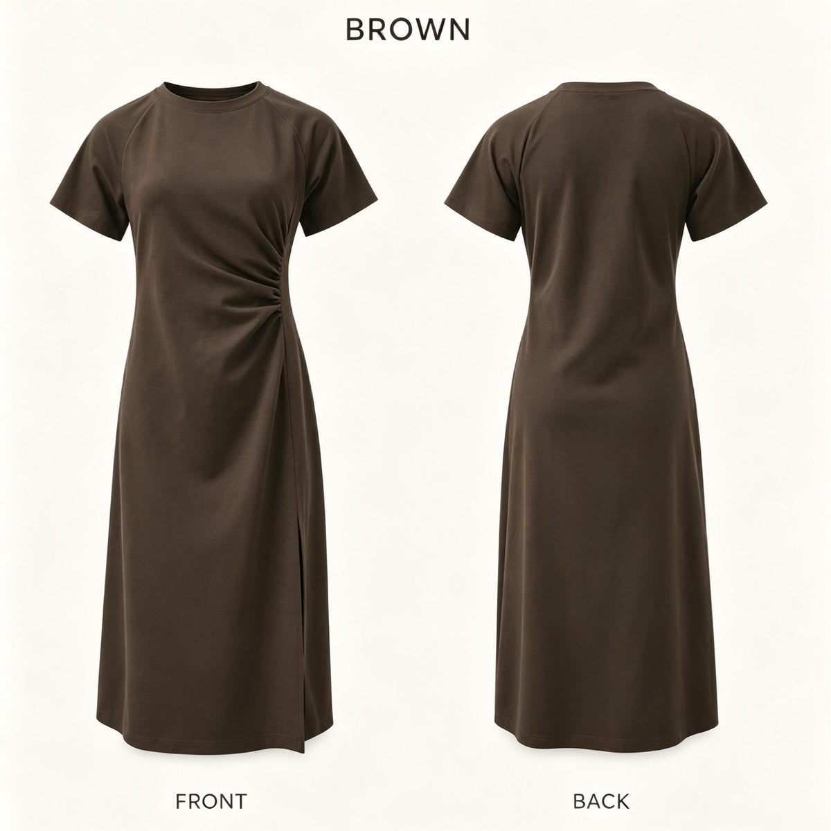 Ruched Waist Knit Dress