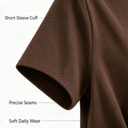 Brown Ribbed Waist Shaping Top