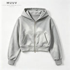 Cropped Oversized Dual Zip Hoodie