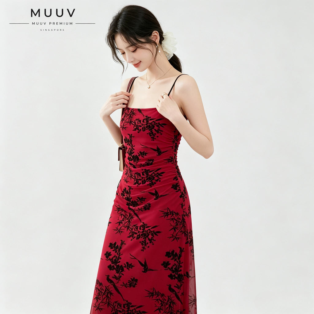 Luxe Mesh Stretchy Maxi Dress