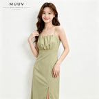 Square Neck Cami Midi Dress