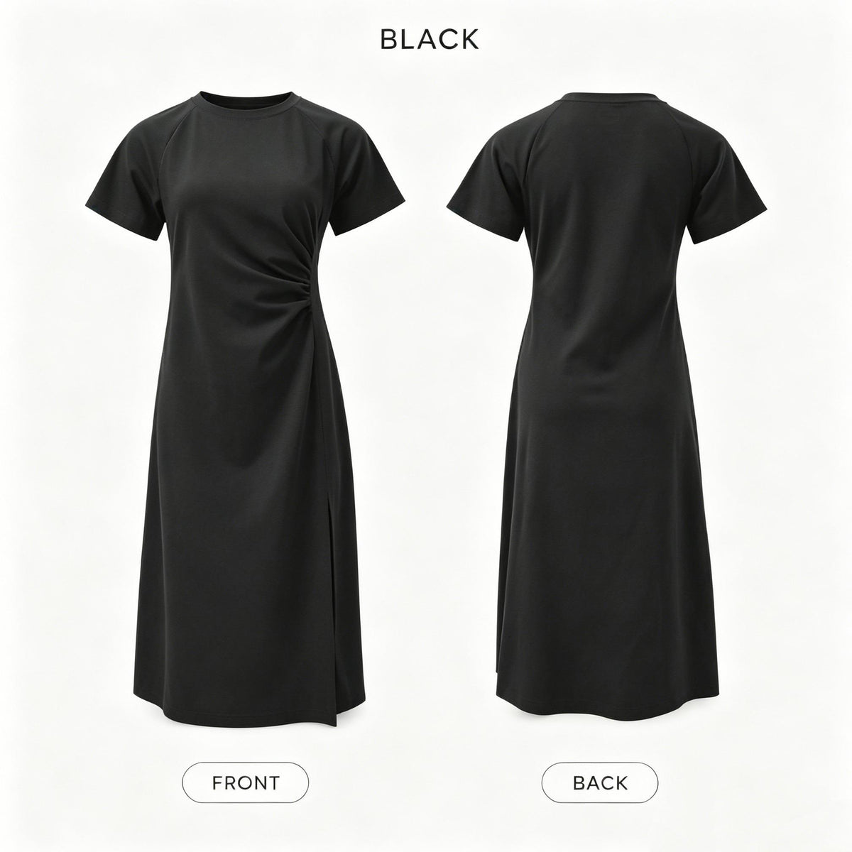 Ruched Waist Knit Dress