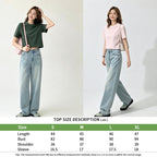 Cotton Cropped T Shirt Short Sleeve