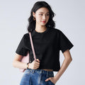 Cotton Cropped T Shirt Short Sleeve