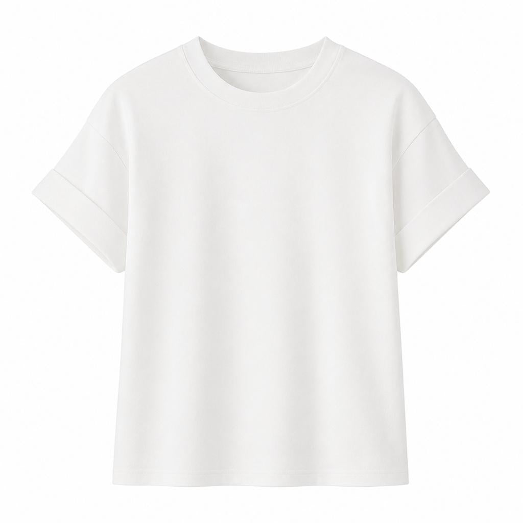 Classic Cuff Craft Crew Neck Short Sleeve Tee