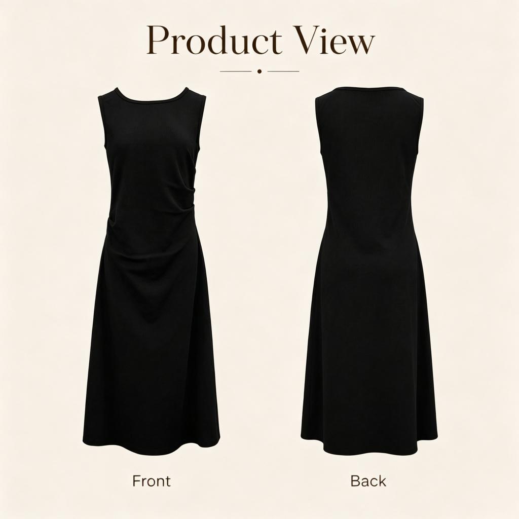 Ruched Waist Knit Dress