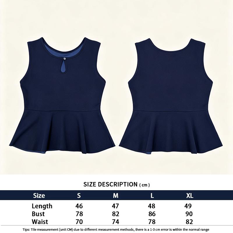 Reversible 2 Way Wear Sleeveless Peplum Top