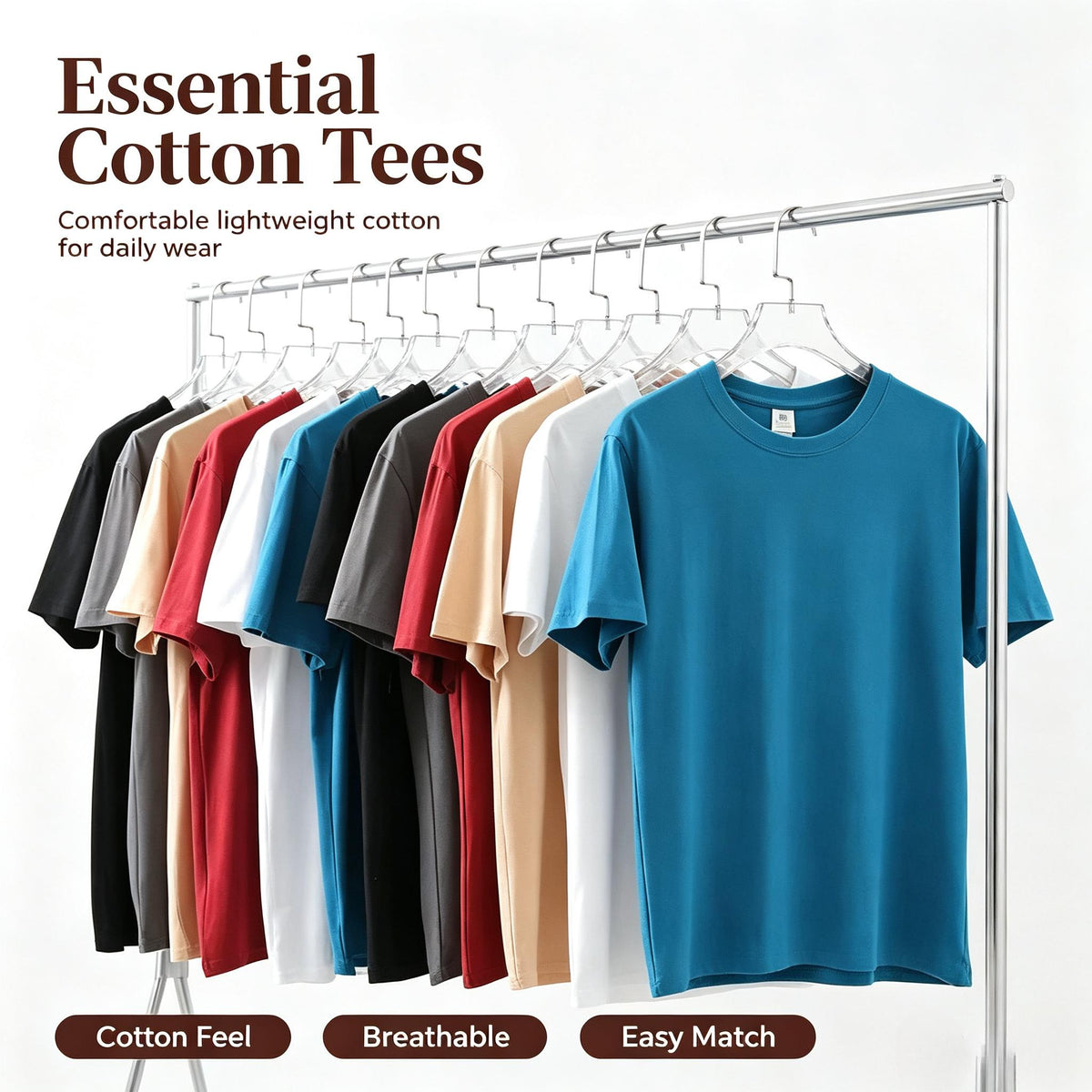 Unisex 180 GSM Pure Cotton Plain T Shirt