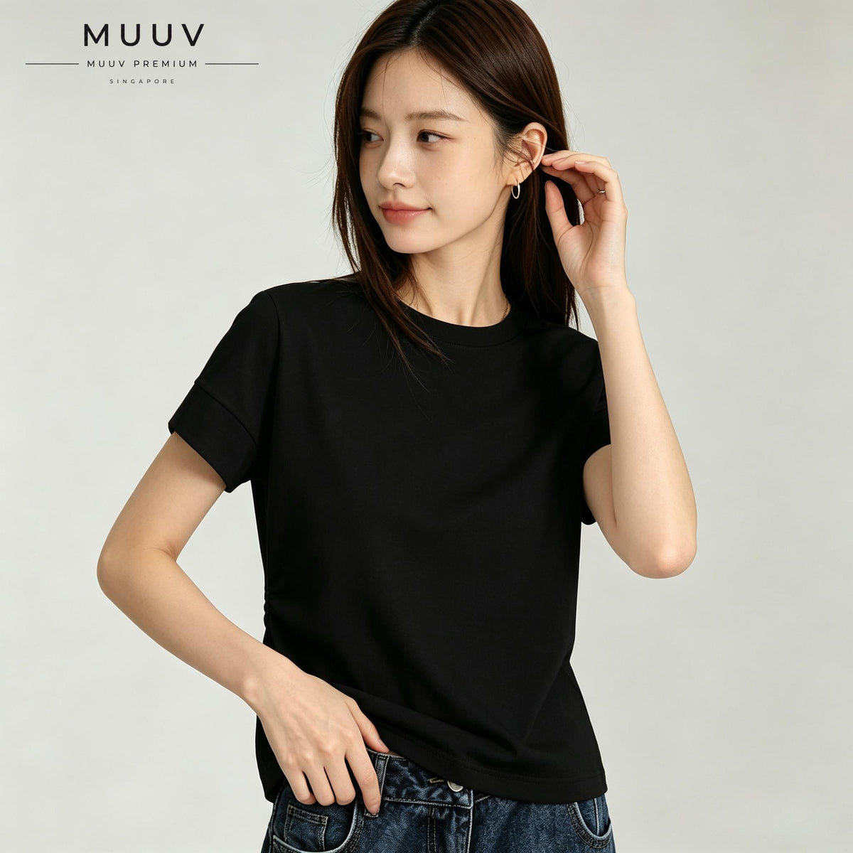 Classic Cuff Craft Crew Neck Short Sleeve Tee