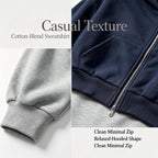 Cropped Oversized Dual Zip Hoodie
