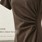 Ruched Waist Knit Dress