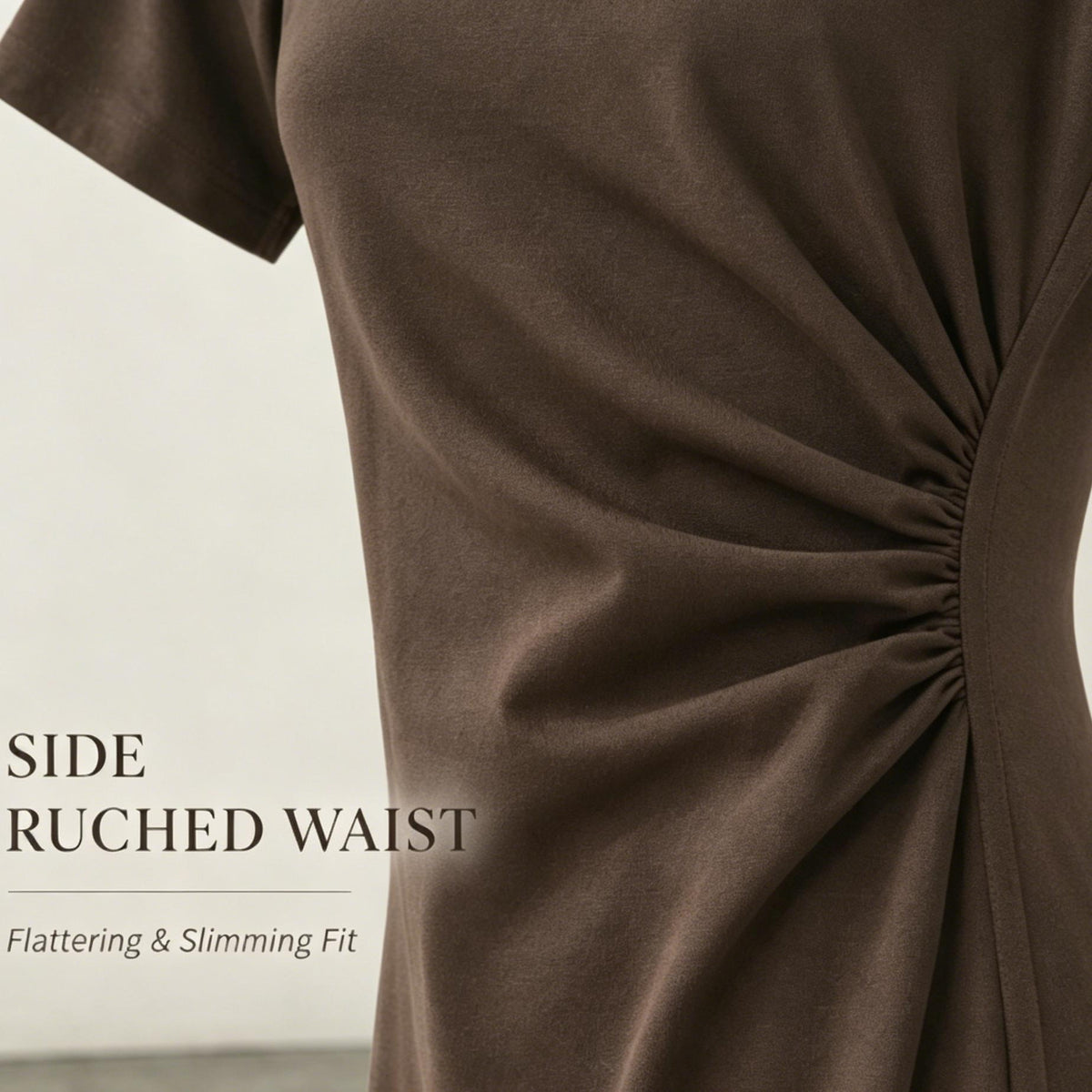 Ruched Waist Knit Dress