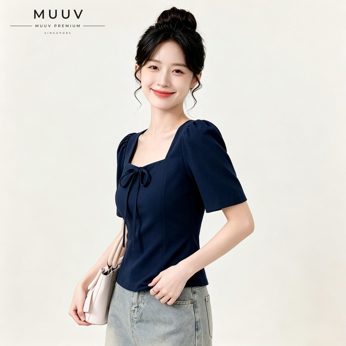 Square Neck Puff Sleeve Blouse