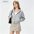 Cropped Oversized Dual Zip Hoodie
