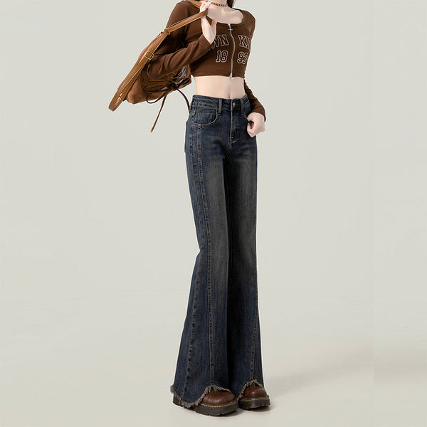 Muuv-It Slit Raw-edge Flared Pants
