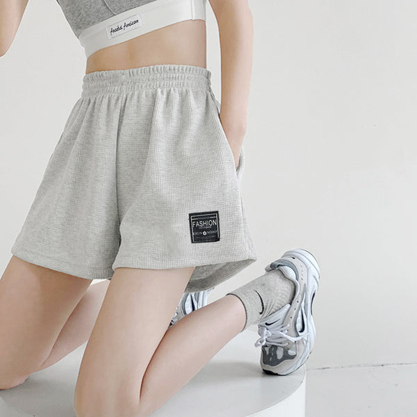 Muuv-It Waffle High Waist Sports Shorts