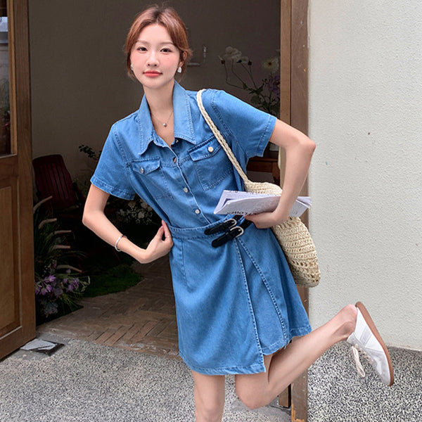 Muuv-It Retro Denim One-Piece Dress