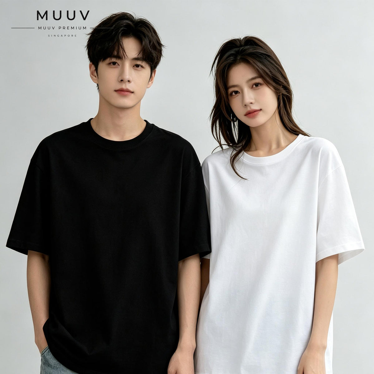 Unisex Oversized Round Neck Solid Cotton Short Sleeve Tee