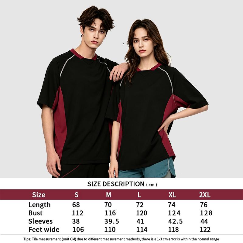 American Retro Color-Block Striped T-Shirt Raglan Sleeves