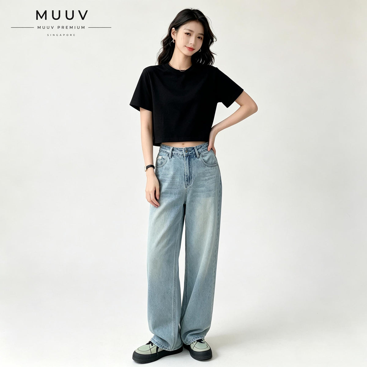 Cotton Cropped T Shirt Short Sleeve