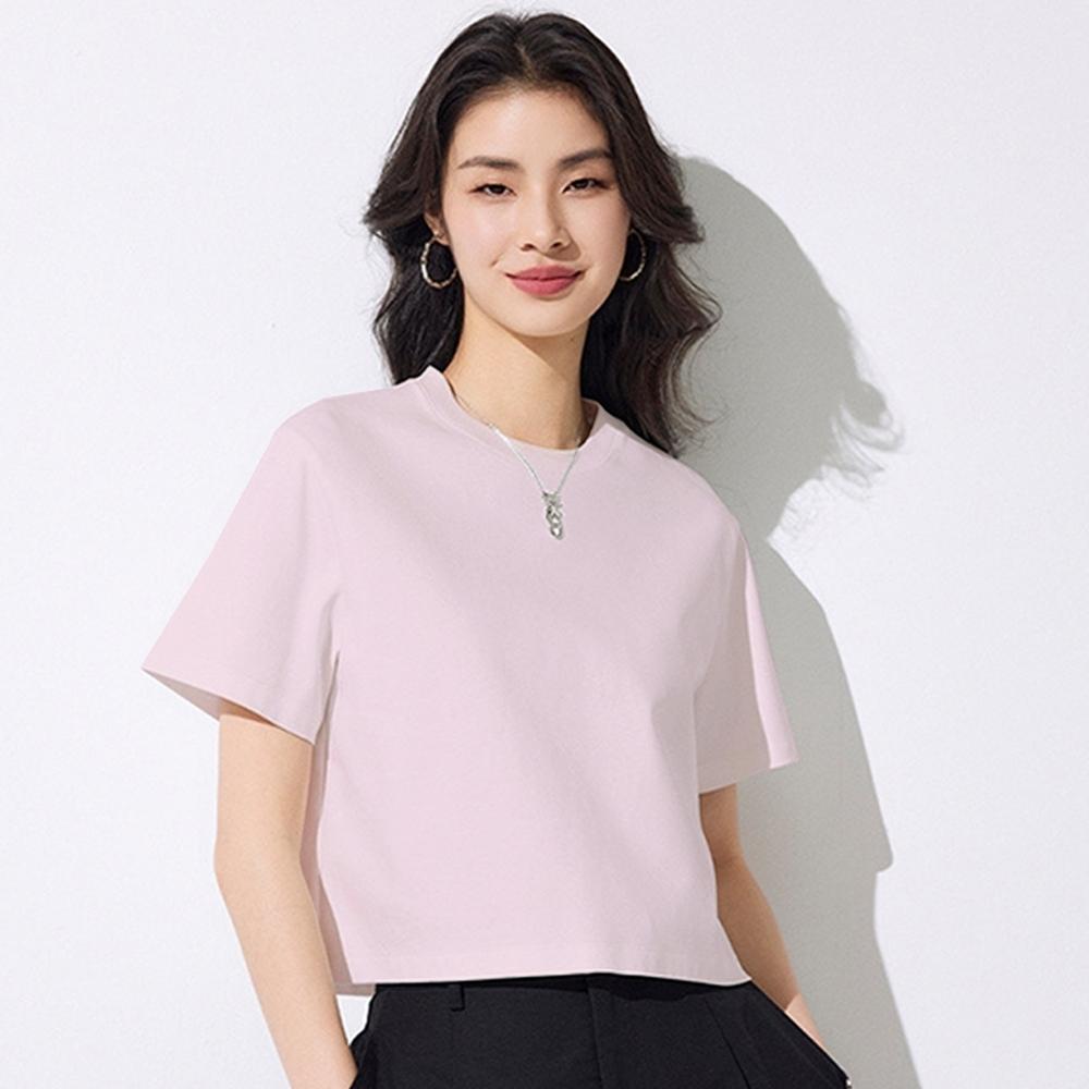 Cotton Cropped T Shirt Short Sleeve