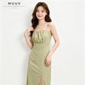 Square Neck Cami Midi Dress