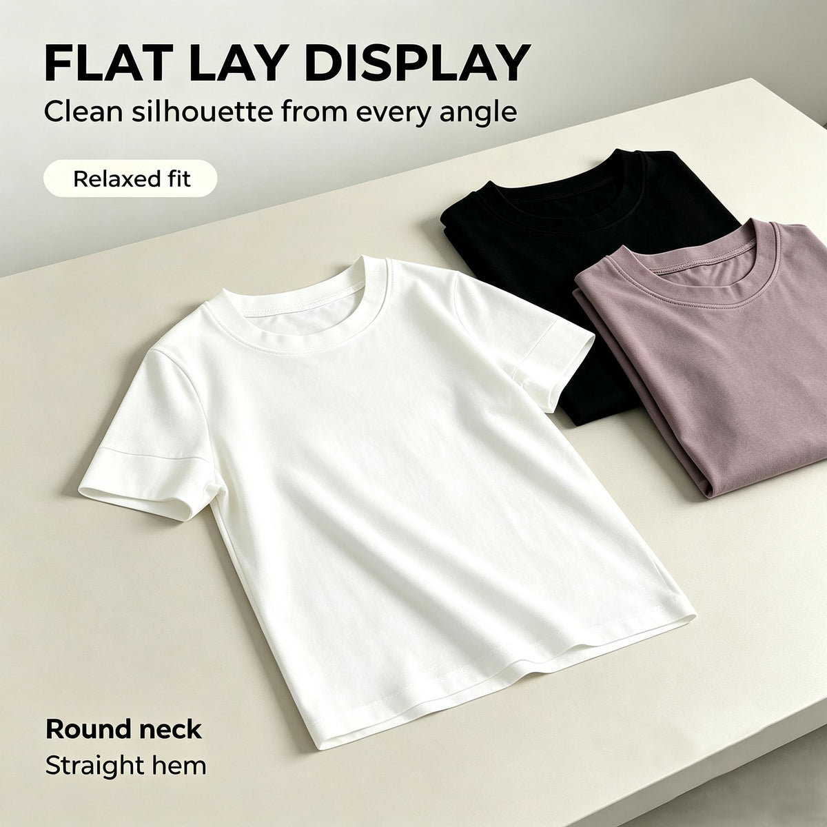Classic Cuff Craft Crew Neck Short Sleeve Tee