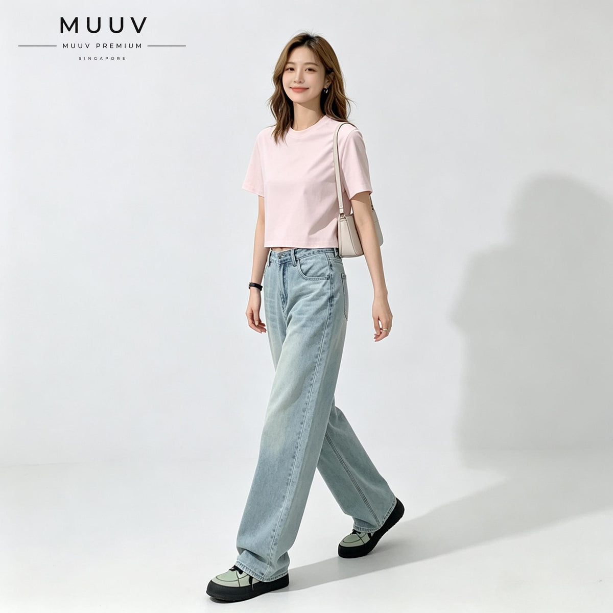 Cotton Cropped T Shirt Short Sleeve