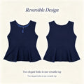 Reversible 2 Way Wear Sleeveless Peplum Top