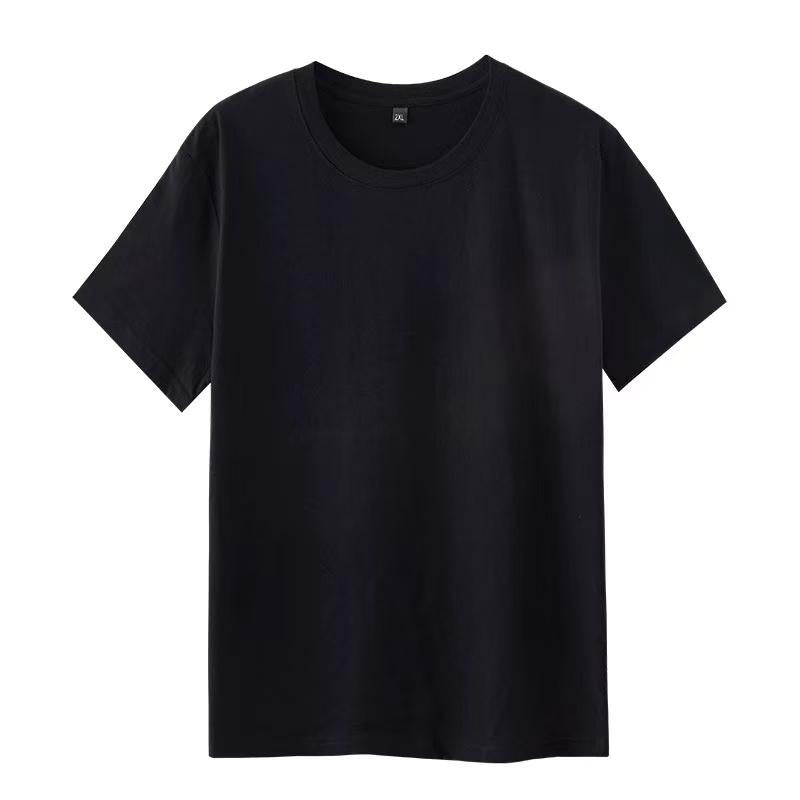 Unisex Oversized Round Neck Solid Cotton Short Sleeve Tee