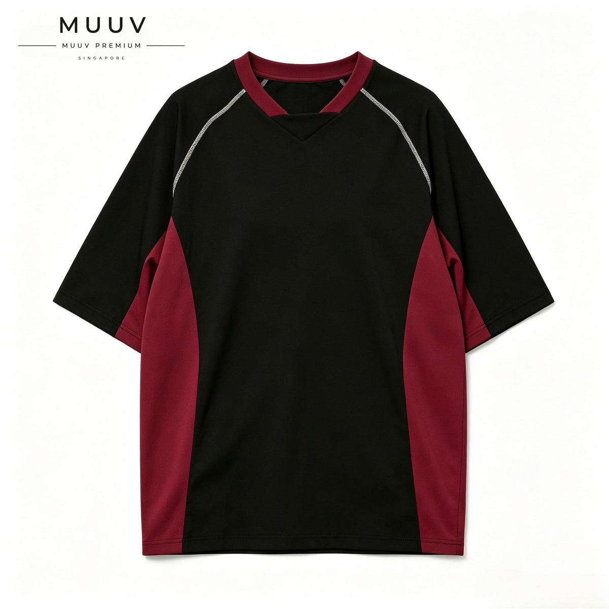 American Retro Color-Block Striped T-Shirt Raglan Sleeves